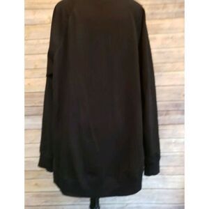 Zella Crewneck Sweatshirt Medium Black Kangaroo Pocket Womens